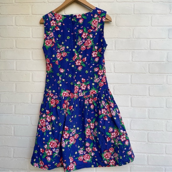 Vintage 90’s Blue Floral Mini Dress - Picture 6 of 7